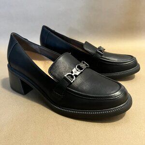 Dr. Scholl's Shoes Womens Rate Up Bit Slip On Block Heel Loafer